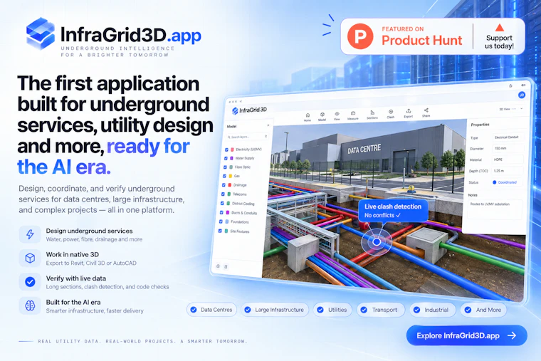 InfraGrid3D - 全专业土木工程网页端设计，精度达LOD 400+ 产品图片 3