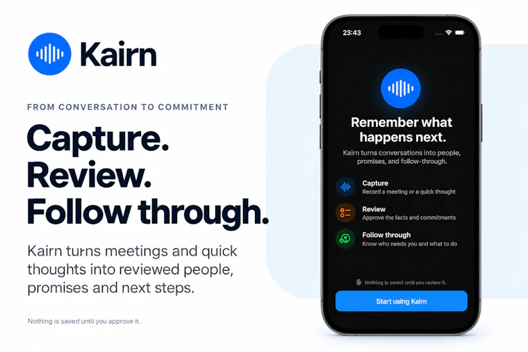 Kairn - 将任意录音对话转化为可执行任务与跟进事项 产品图片 2