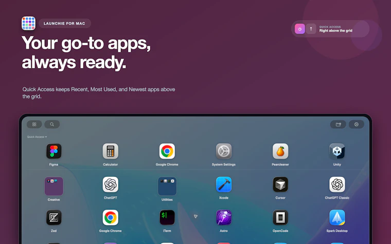 Launchie 1.6.1 - macOS 27 Golden Gate 专属的 Launchpad 替代工具 产品图片 3