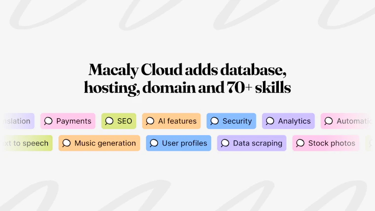 Macaly Cloud - 使用 Claude 或 ChatGPT 构建并发布网站 产品图片 3