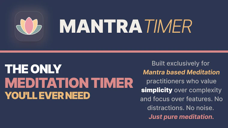 Mantra Timer - 专为iOS打造的极简曼特拉冥想计时器。 产品图片 2
