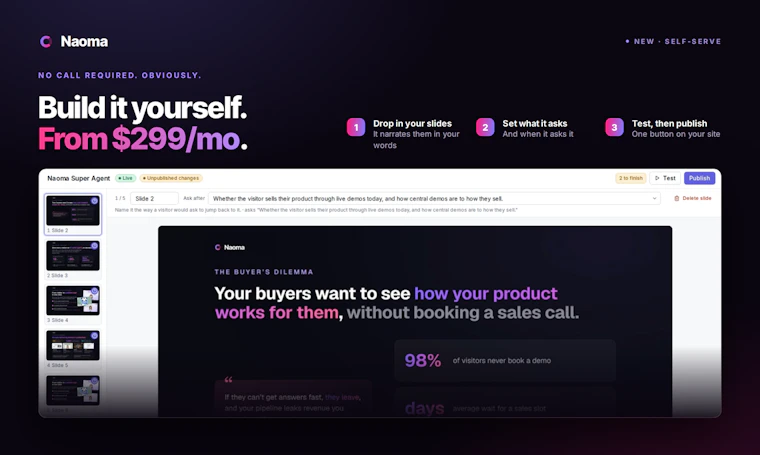 Naoma AI Demo Agent V2 - 将网站流量转化为已预约的高质量会议 产品图片 6