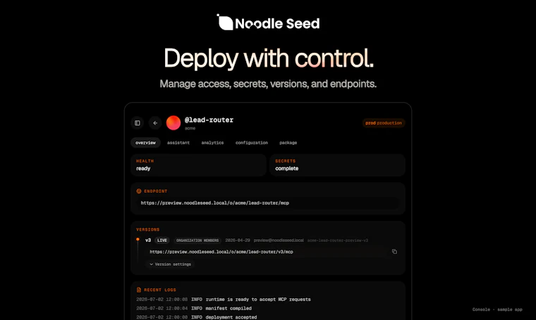 Noodle Seed - 让AI无缝融入产品，让产品深度赋能AI 产品图片 4
