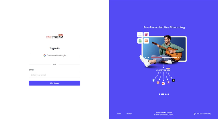 OneStream Live 2.0 - 在45+平台创建、排期、多路推流并直播销售 产品图片 2