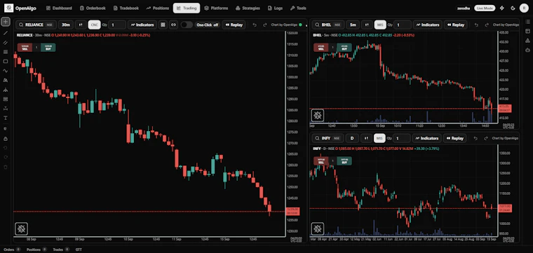 OpenAlgo Charts - 面向金融门户的开源图表终端 产品图片 2