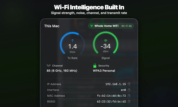 PeakHour 6 - Mac实时网络监控工具，提供深度WiFi洞察 产品图片 4