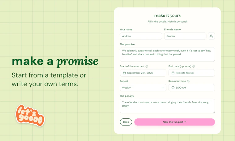 Pinky Promise - 好友间许下约定的温馨提醒 产品图片 2
