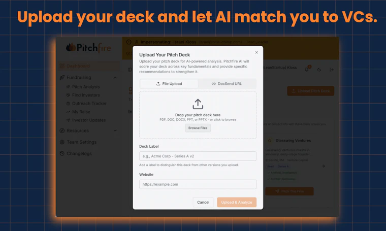 Pitchfire for Startups - 精准触达理念契合的投资人 产品图片 2
