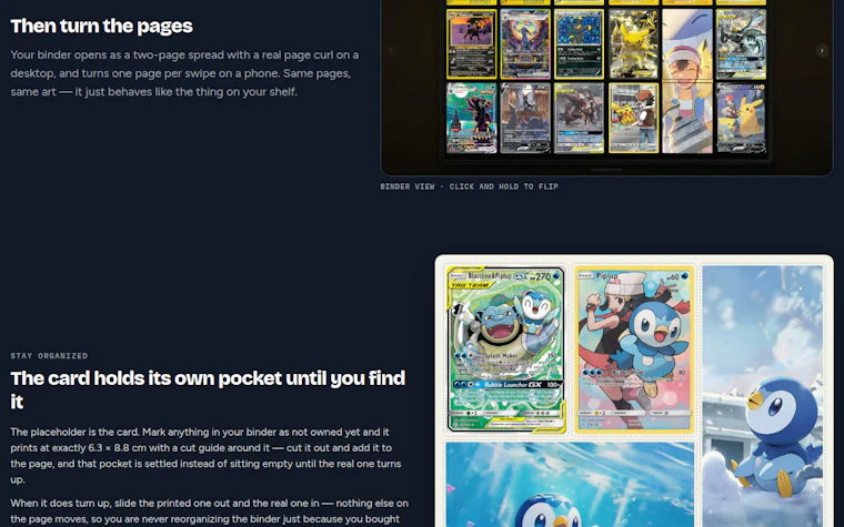 Pokébinder - 规划你的宝可梦卡册，一键打印缺失卡牌占位符 产品图片 3