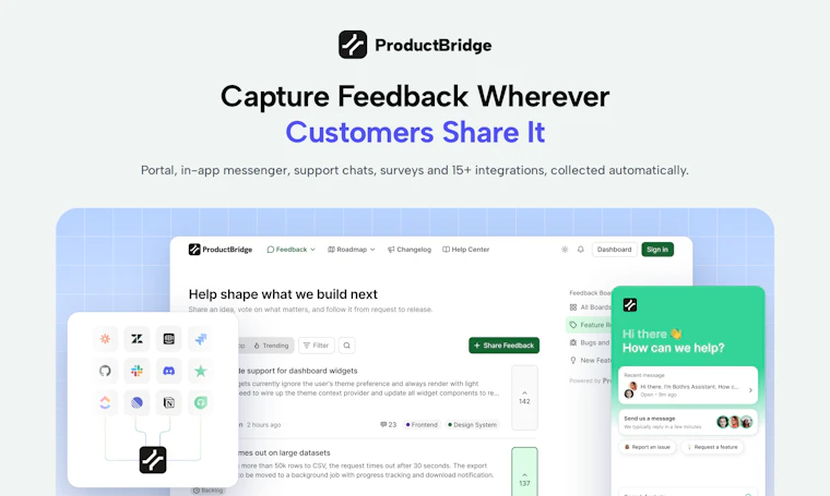 ProductBridge - AI原生客户支持与反馈助手 产品图片 3