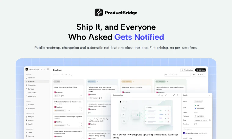 ProductBridge - AI原生客户支持与反馈助手 产品图片 5