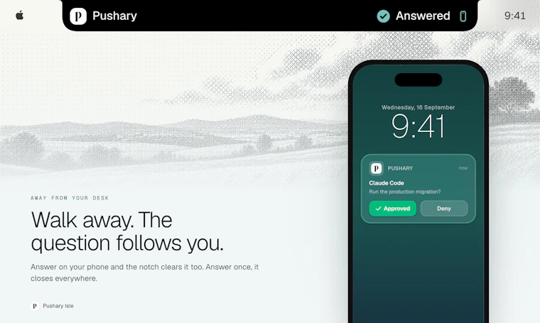 Pushary - Mac 灵动岛，一键调用所有 AI 智能体 产品图片 6