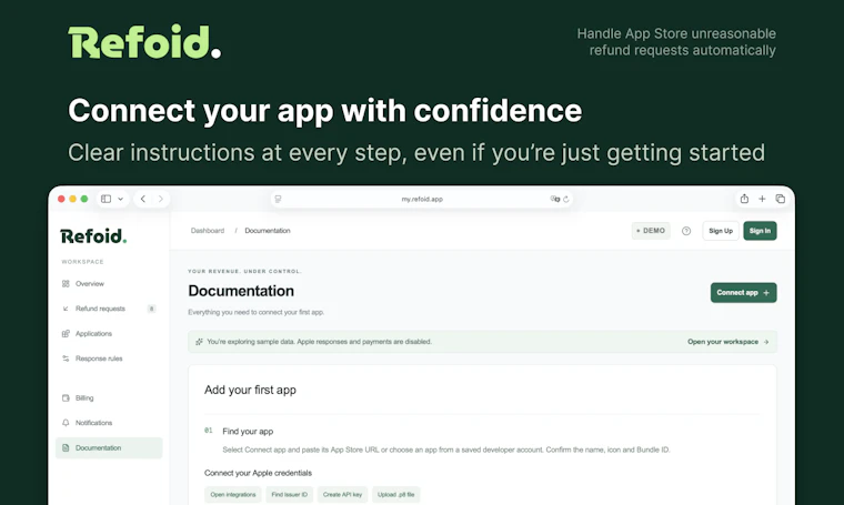 Refoid  - 自动化处理 App Store 退款回复，全程追踪每一笔结果 产品图片 5