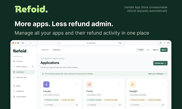 Refoid  - 自动化处理 App Store 退款回复，全程追踪每一笔结果 产品图片 6
