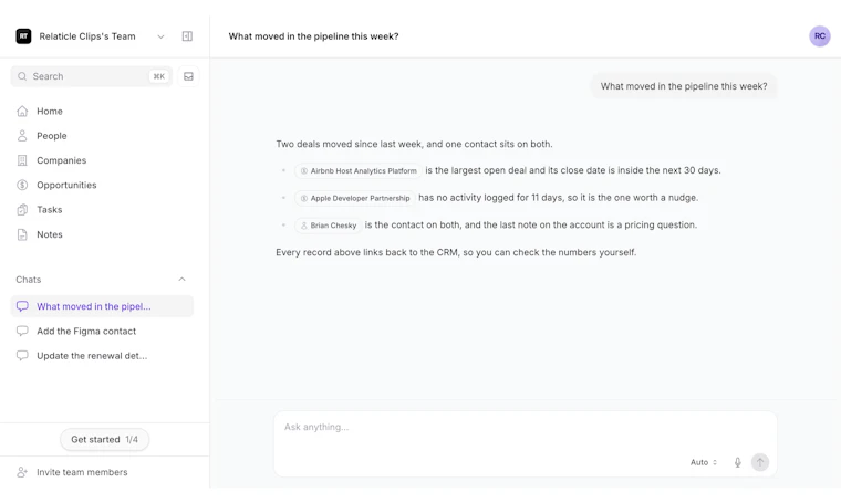 Relaticle - 开源CRM：AI数据写入需人工审批确认 产品图片 2