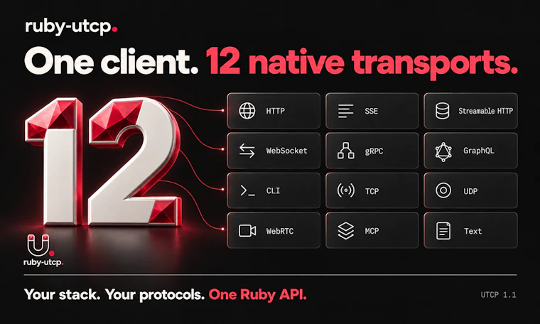 Ruby UTCP - GitHub、开源、UTCP 产品图片 2