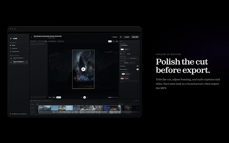 S-Roll - 将长视频精准拆解为精彩片段的AI智能工作流 产品图片 5