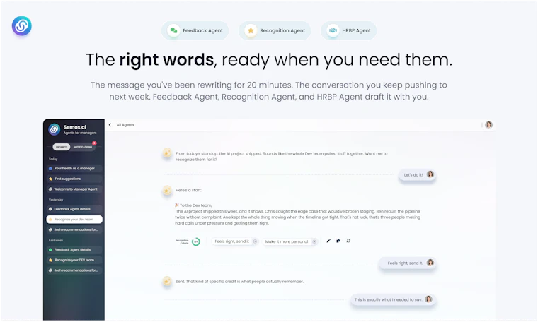 Semos.ai Manager Agents - 专为管理者打造的AI智能体 产品图片 3