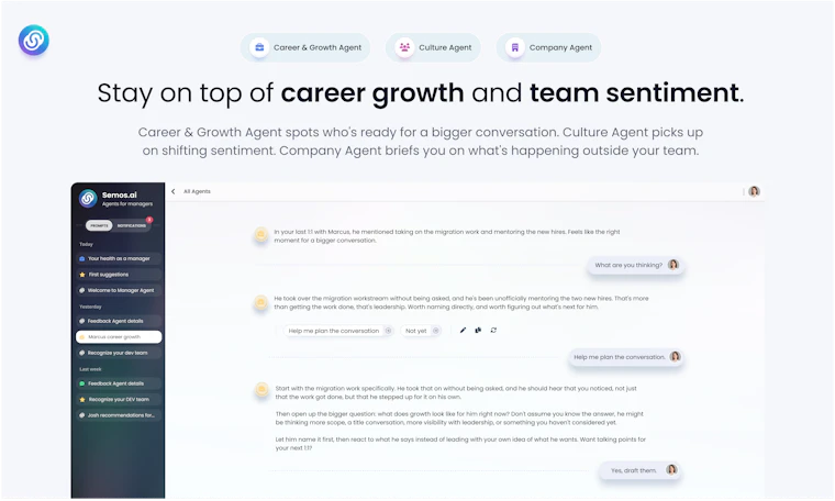Semos.ai Manager Agents - 专为管理者打造的AI智能体 产品图片 4