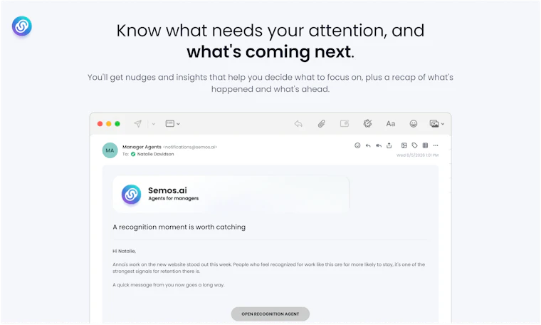 Semos.ai Manager Agents - 专为管理者打造的AI智能体 产品图片 6