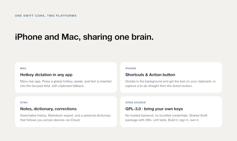 Shall We Talk - iPhone 与 Mac 跨端语音转写，一键保存清晰文稿 产品图片 5