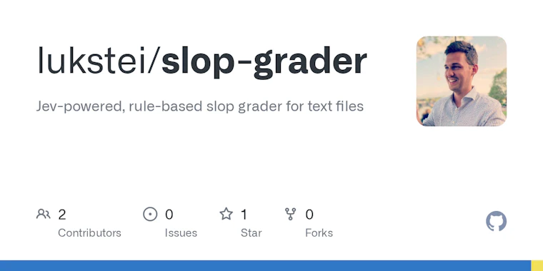 slop-grader - 基于 Jev-AI 的命令行工具，可根据自定义规则集评估文本质量 产品图片 2