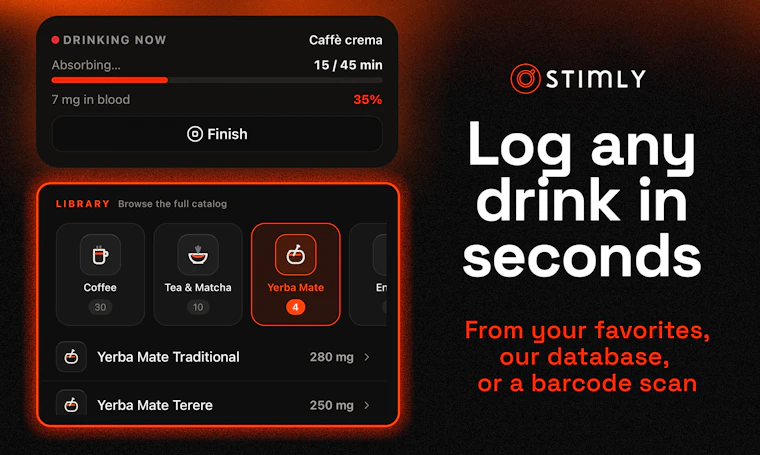 Stimly - 实时咖啡因代谢曲线与入睡时间预估 产品图片 2