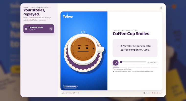 Tellwe - 你的咖啡杯，正在讲述它的故事。 产品图片 7