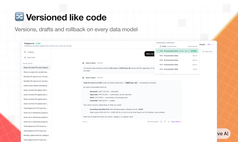 Upsolve Data Models - 让 AI 掌握您的指标定义与业务术语 产品图片 2