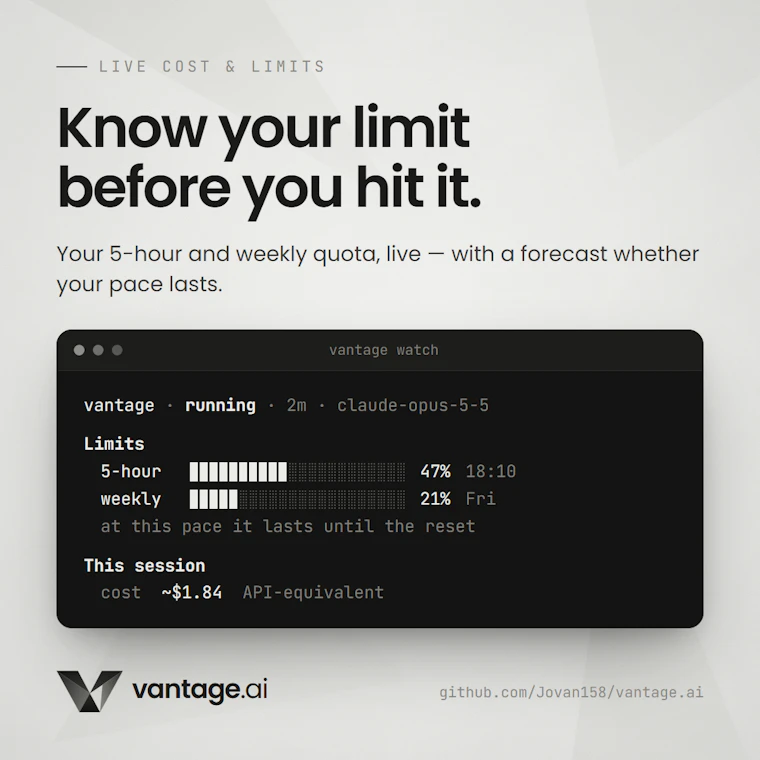 vantage.ai - 清晰洞察并精准管控编码智能体的执行过程。 产品图片 2