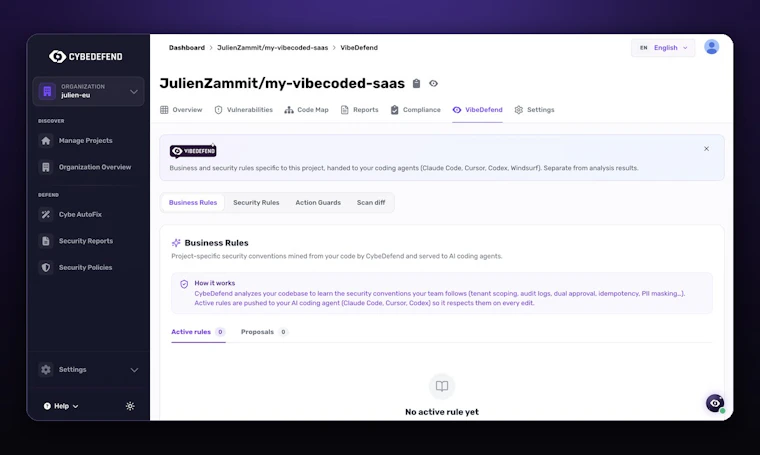VibeDefend by CybeDefend - 一行命令，为你的Cursor与Claude Code筑牢安全防线 产品图片 2