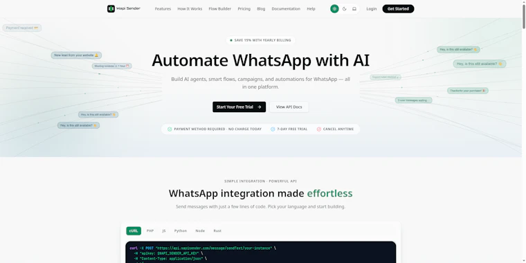 WapiSender - 基于AI、可视化流程与MCP的强大WhatsApp自动化方案 产品图片 5