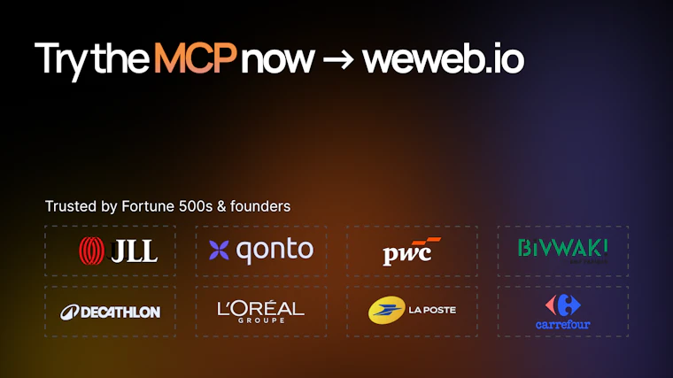 WeWeb MCP - AI 智能体负责构建应用，你始终掌控全局。 产品图片 8