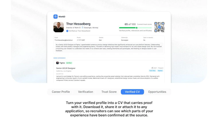WorkID.ai - 经认证的人才与机遇在此相遇。信赖之选,安心招聘! 产品图片 11