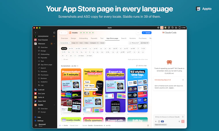 Appto - 基于个人AI订阅的iOS应用生成工厂 产品图片 2