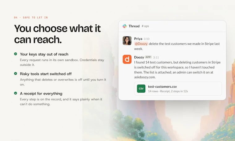 AskDoozy - Slack 里的 AI 协作者，专注处理你的核心业务 产品图片 6