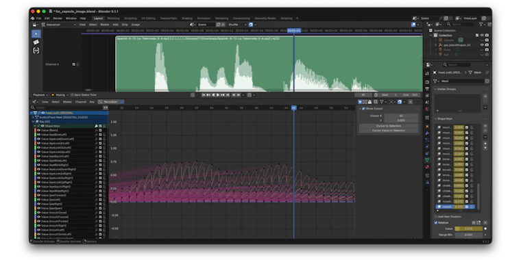 Audio Lip Sync Pro for Blender - 直接从音频生成高质量面部动画。 产品图片 5