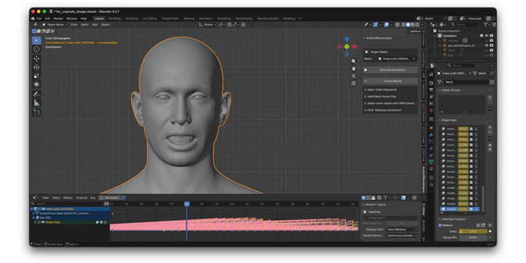 Audio Lip Sync Pro for Blender - 直接从音频生成高质量面部动画。 产品图片 6