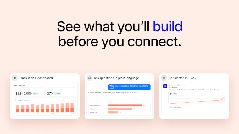Basedash Connector gallery - 连接数据源前，先预览你的构建成果 产品图片 3