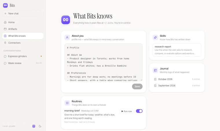 Bits - 一款开源个人智能体，助你高效推进任务 产品图片 6