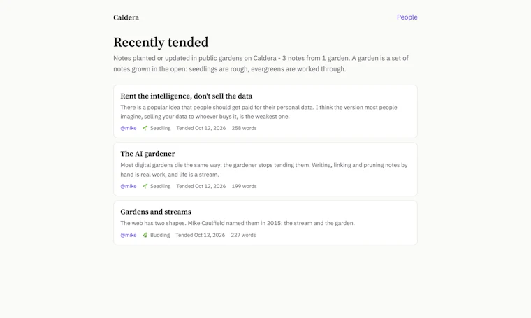 Caldera - 让你的 Obsidian 笔记库化身动态个人主页与互联数字花园 产品图片 3