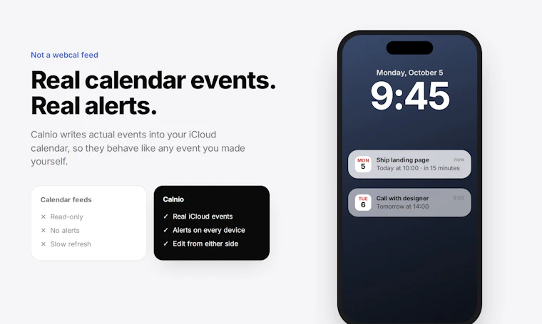 Calnio - Notion 与 Apple Calendar 双向同步 产品图片 2