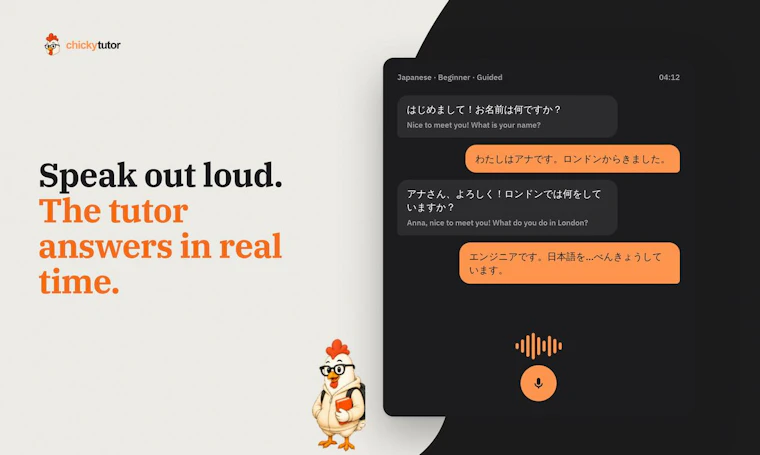 ChickyTutor - 每日更懂你的私人语言导师。 产品图片 8