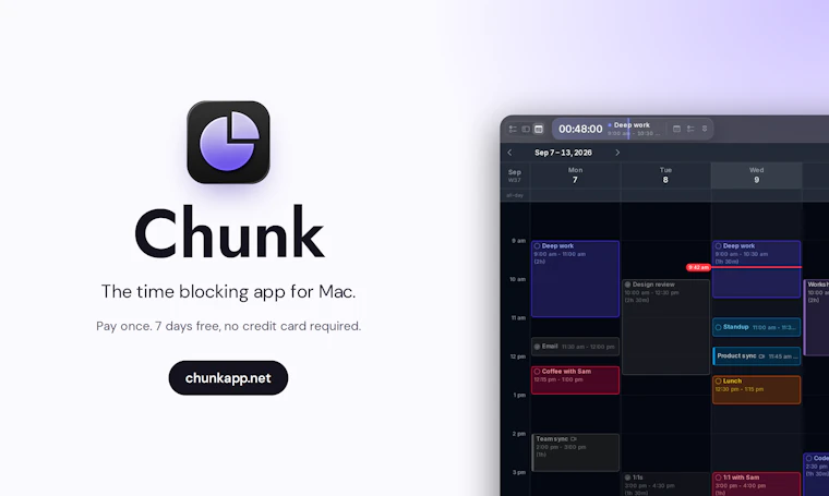 Chunk - 专为 macOS 打造的日程区块管理应用 产品图片 7