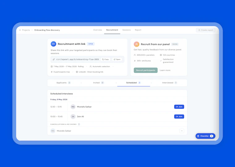 CirclePanel - 端到端用户研究平台 产品图片 3