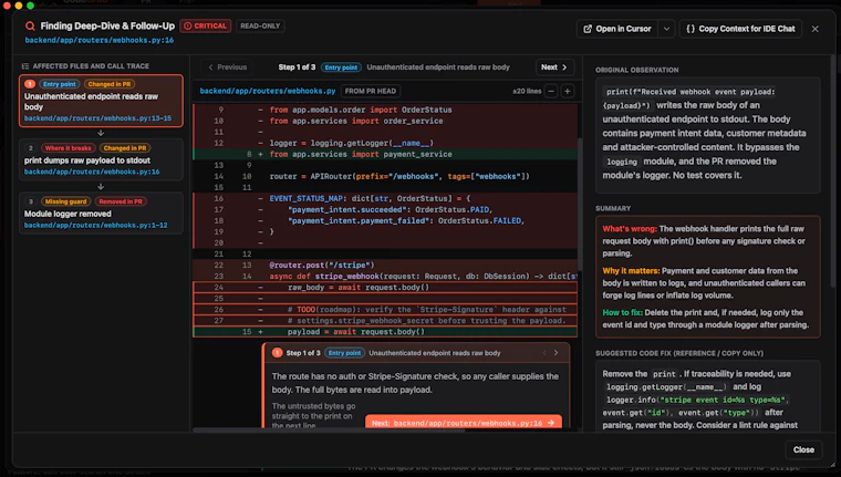 CodeCrab - 100% 本地优先的 AI Pull Request 审查工具 产品图片 3