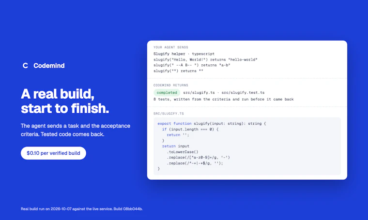 Codemind - 委托编码任务，交付可运行代码。 产品图片 6