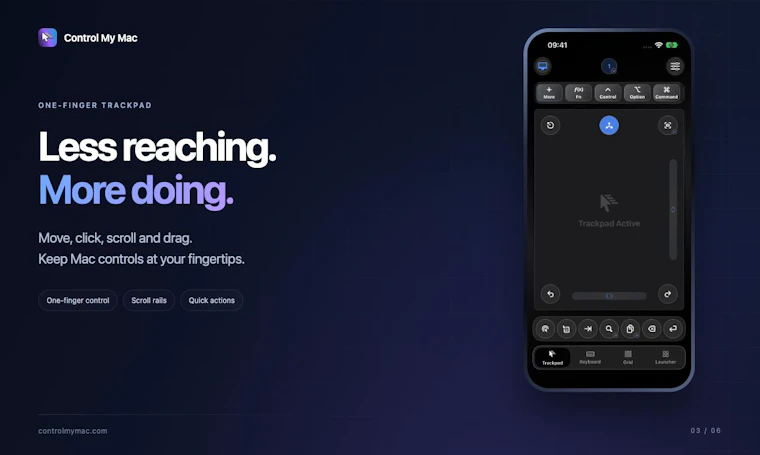 Control My Mac - iPhone/iPad上的全Mac应用快捷指令面板 产品图片 3