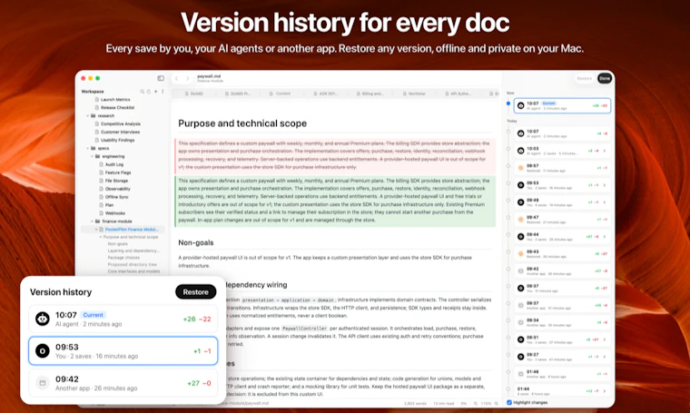 DotMD - 像审查代码拉取请求一样，审阅你的 AI 智能体生成的 Markdown 规范 产品图片 5