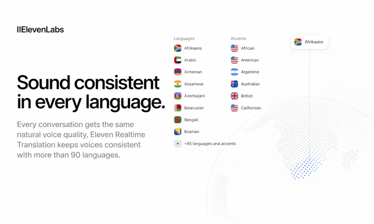 ElevenLabs Realtime Translation - 将实时语音无缝转化为多语种音频，对话即翻译 产品图片 4